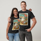 Eulen-Fischmarkt-Illustration T-Shirt (Unisex)