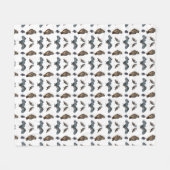 Eulen-Fleece-Decke (Farbe wählen) Fleecedecke (Vorderseite (Horizontal))
