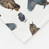 Eulen-Fleece-Decke (Farbe wählen) Fleecedecke (Ecke)