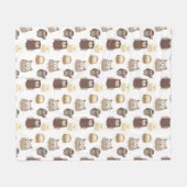 Eulen Fleecedecke (Vorderseite (Horizontal))