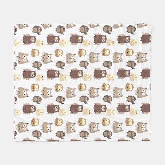 Eulen Fleecedecke (Vorderseite (Horizontal))