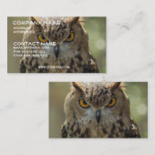 Eulen-Foto-Geschäfts-Karte Visitenkarte (Vorne/Hinten)