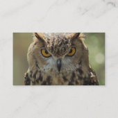 Eulen-Foto-Geschäfts-Karte Visitenkarte (Rückseite)