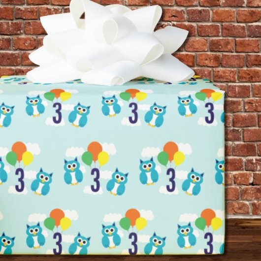 Eulen-Geburtstag Geschenkpapier