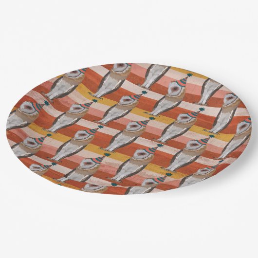 EULEN-GEBURTSTAG PAPPTELLER (Schrägansicht)