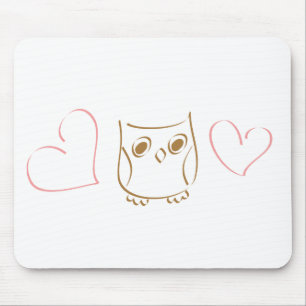 Eulen-Gekritzel Mousepad