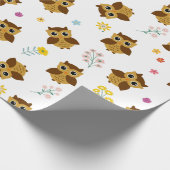 Eulen Geschenkpapier (Ecke)