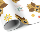 Eulen Geschenkpapier (Rolleneckpunkt)