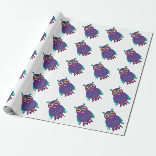 Eulen Geschenkpapier (Ungerollt)