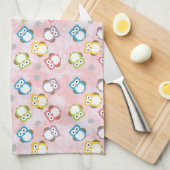 Eulen Geschirrtuch (Viertel Falte)