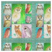 Eulen-Gewebe Stoff (Nahaufnahme)