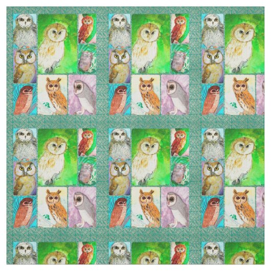 Eulen-Gewebe Stoff (Muster)