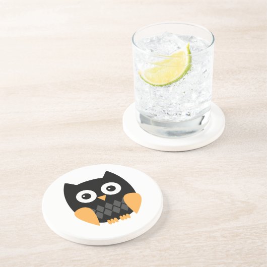 Eulen-Halloween-Untersetzer Getränkeuntersetzer (Seite)