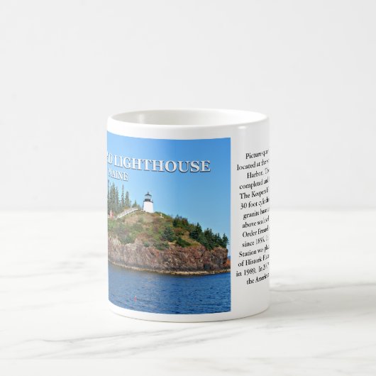 Eulen-Hauptleuchtturm, Maine-Tasse Kaffeetasse (Mittel)