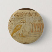 Eulen-Hieroglyphen-Detail, Hatshepsut Tempel, Button (Vorderseite)