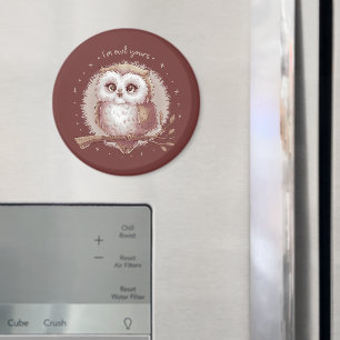 Eulen-Illustration Süße verspielte Cottagecore-Opt Magnet