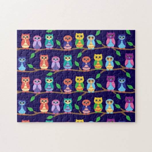 Eulen im Baum Puzzle (Horizontal)
