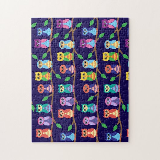 Eulen im Baum Puzzle (Vertikal)