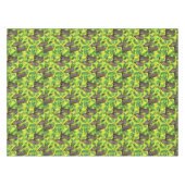 Eulen im Wald auf zitronengelb Tischdecke (Vorderseite (Horizontal))