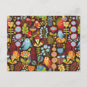 Eulen im Wald Postkarte (Vorderseite)