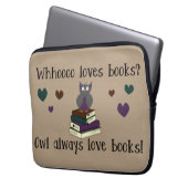 Eulen-immer Liebe-Bücher Laptopschutzhülle (Vorderseite Links)