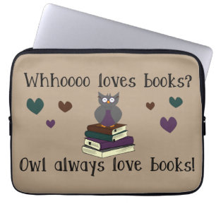 Eulen-immer Liebe-Bücher Laptopschutzhülle