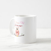 Eulen-immer Liebe Sie Kaffeetasse (Vorderseite Links)
