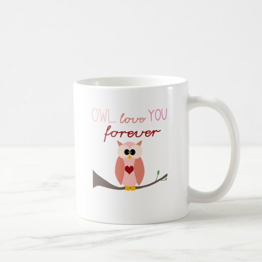 Eulen-immer Liebe Sie Kaffeetasse (Rechts)