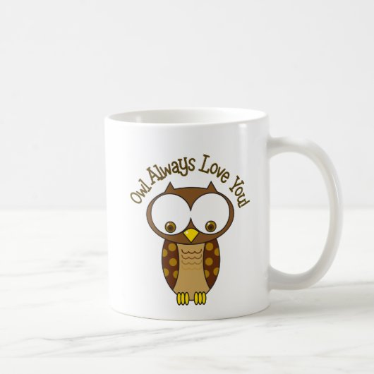 Eulen-immer Liebe Sie Kaffeetasse (Rechts)