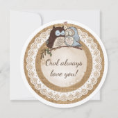 Eulen-immer Liebe Sie lässige Hochzeit Einladung (Vorderseite)