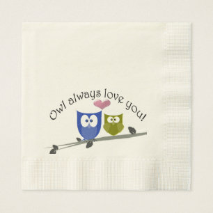 Eulen-immer Liebe Sie, Papierserviette