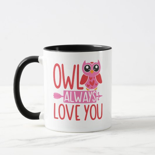 Eulen-immer Liebe Sie Tasse (Links)