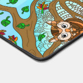 Eulen in Bäumen Mandala Schreibtischunterlage (Ecke)