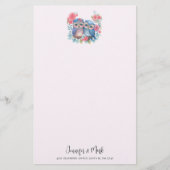 Eulen in der Liebe auf einer Baumzweigung Briefpapier (Vorderseite)