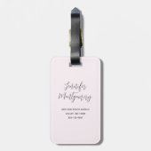 Eulen in der Liebe auf einer Baumzweigung Gepäckanhänger (Rückseite vertikal)