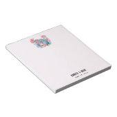 Eulen in der Liebe auf einer Baumzweigung Notizblock (angewinkelt)