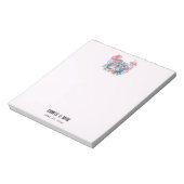 Eulen in der Liebe auf einer Baumzweigung Notizblock (Rotiert)