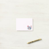 Eulen in der Liebe auf einer Baumzweigung Post-it Klebezettel (Auf Schreibtisch)