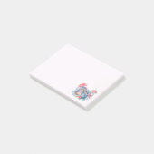 Eulen in der Liebe auf einer Baumzweigung Post-it Klebezettel (angewinkelt)