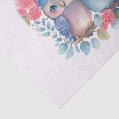 Eulen in der Liebe auf einer Baumzweigung Seidenpapier (Ausschnitt)