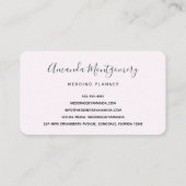 Eulen in der Liebe auf einer Baumzweigung Visitenkarte (Rückseite)