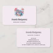 Eulen in der Liebe auf einer Baumzweigung Visitenkarte (Vorne/Hinten)