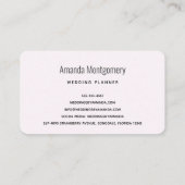 Eulen in der Liebe auf einer Baumzweigung Visitenkarte (Rückseite)