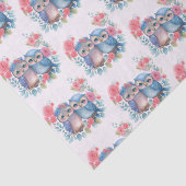 Eulen in der Liebe, die auf einer Baumzweigung Gem Seidenpapier (Ausschnitt)