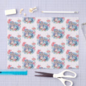 Eulen in der Liebe, die auf einer Baumzweigung Gem Seidenpapier (Handwerk)