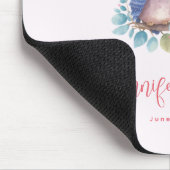 Eulen in der Liebe, die auf einer Hochzeit in eine Mousepad (Ecke)