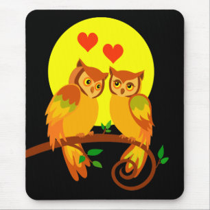 Eulen in der Liebe Mousepad