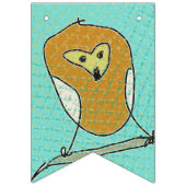 Eulen in der WaldPartyfahne Wimpelkette (Dritte Fahne)