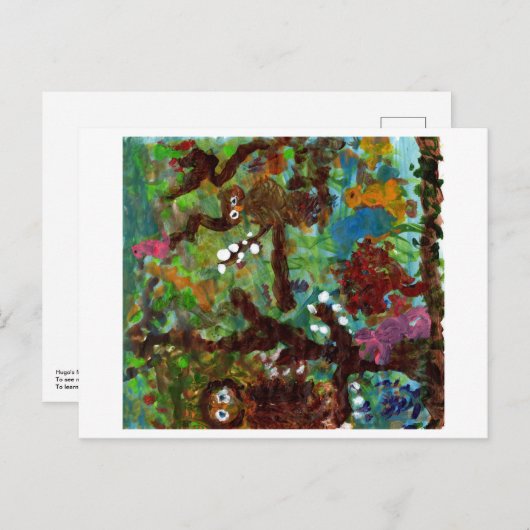 Eulen in einem Baum, #1 Postkarte (Vorne/Hinten)