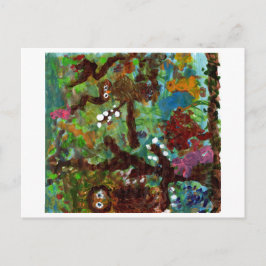 Eulen in einem Baum, #1 Postkarte